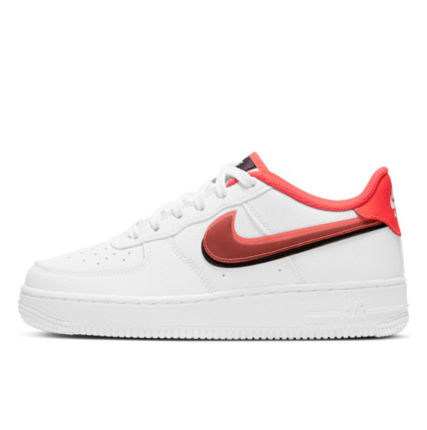Nike Air Force 1 LV8 Double Swoosh White Bright Crimson CW1574-101