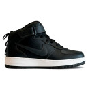 Nike Air Force 1 Utility HIgh Black White Winter с МЕХОМ