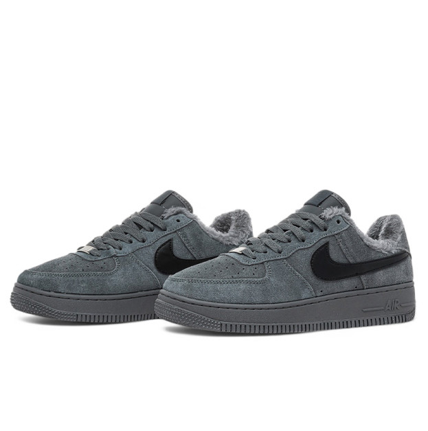 Nike Air Force 1 Low Gray With FUR
