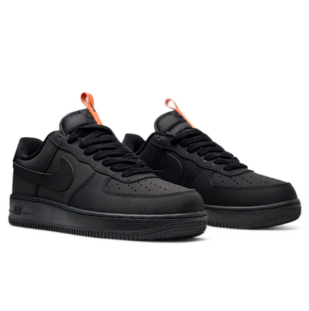 Nike Air Force 1 Low Black Orange С МЕХОМ
