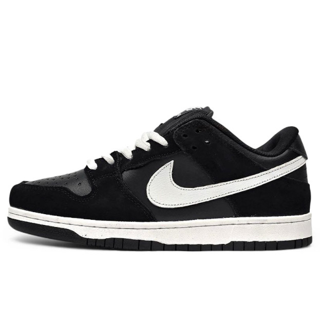 Nike SB Dunk Low Black White Two WITH FUR