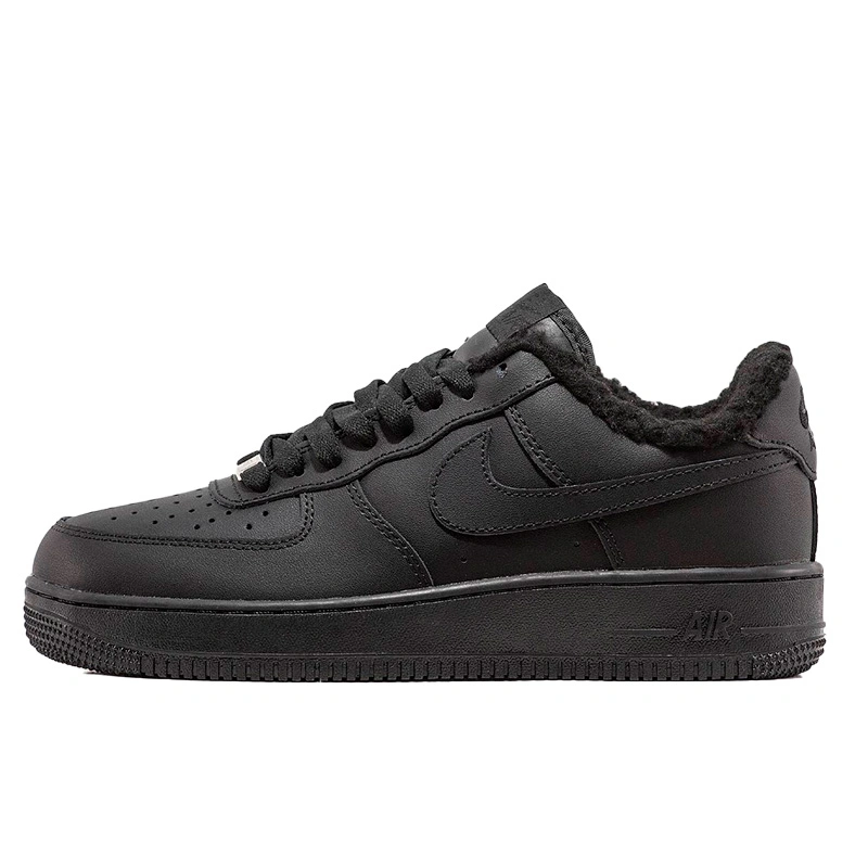 Nike Air Force Low Black Winter С МЕХОМ