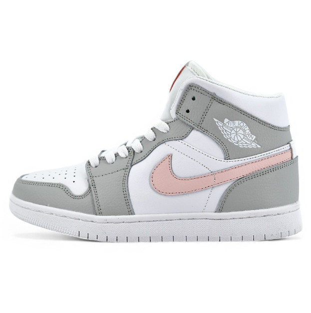 Jordan 1 Retro Mid Custom Light Grey