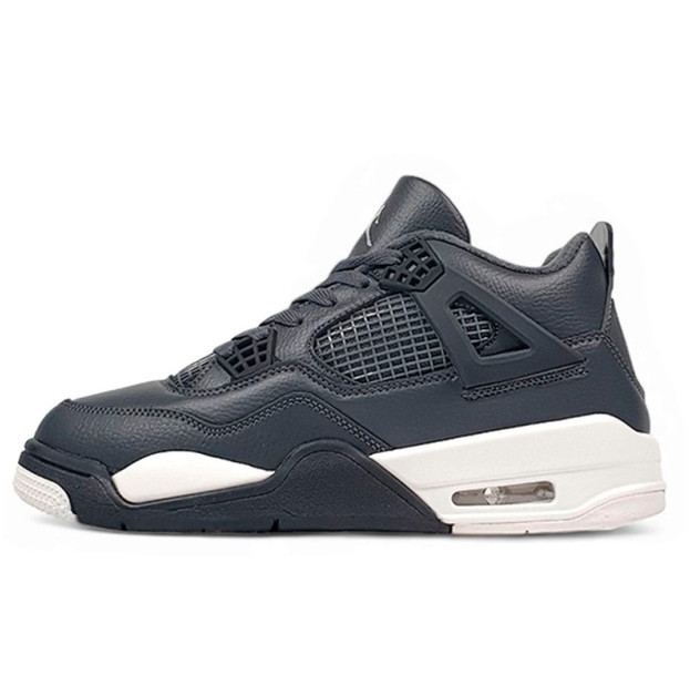 Jordan 4 Grey Black White Winter С МЕХОМ