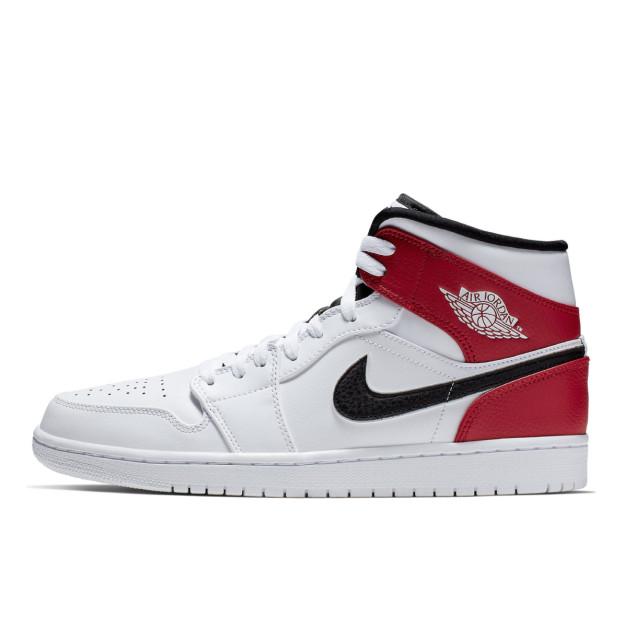 Jordan 1 Mid White Black Gym Red 554724-116