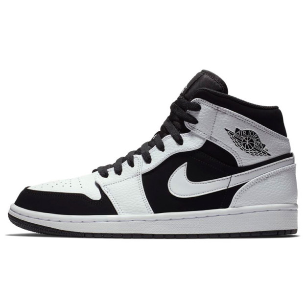 Jordan 1 Mid White Black 554724-113