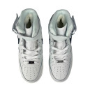 Nike Air Force 1 High White  Black Logo Winter С МЕХОМ