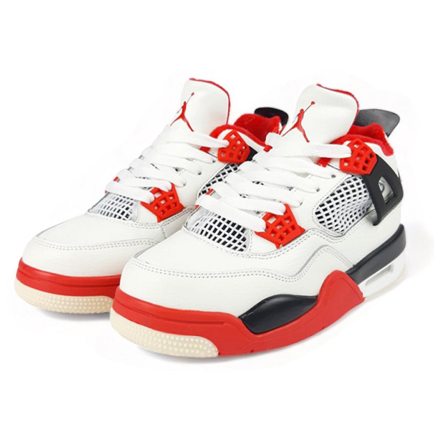 Jordan 4 White Red Winter З ХУТРОМ