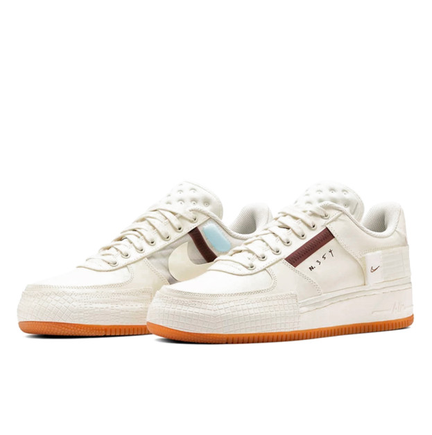 Nike Air Force 1 Type Light Ivory-Earth Brown CJ1281-100