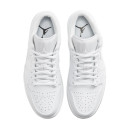 Jordan 1 Low Triple White Tumbled Leather 553558-130