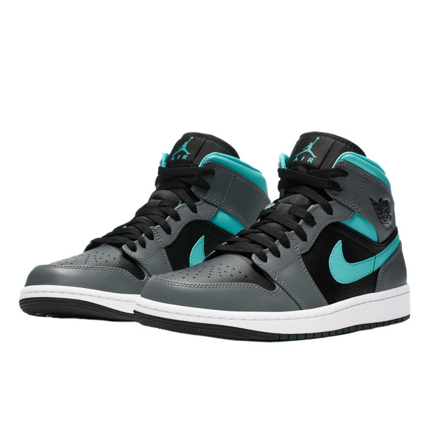 Jordan 1 Mid Grey Aqua 554724-063